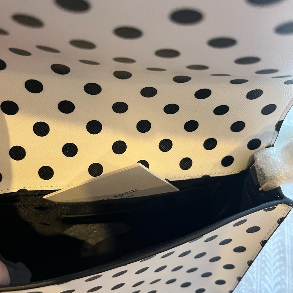 Kate Spade Black and White Polka Dot Crossbody Bag - Picture 3 of 4